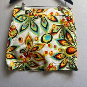 Loudmouth Golf Skort Shagadelic Black Size 6 Classic Cotton Skirt